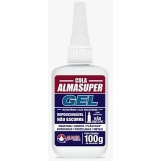 Cola Instantânea Almasuper Gel Ultra 10 Uni - Alta Resistência e Fixação 100gr