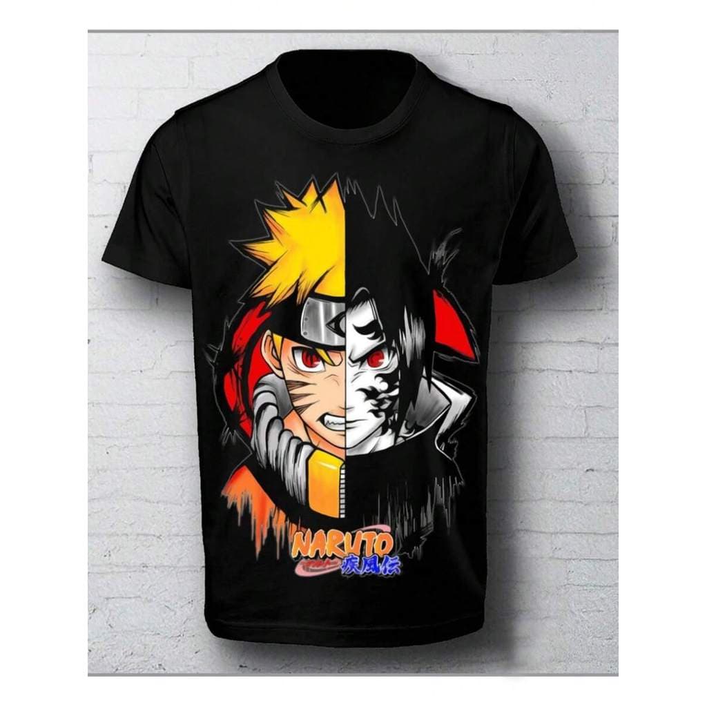 Camiseta Masculina Anime Naruto Camisa Algodão Premium Academia Dia a Dia Casual Leve Macia