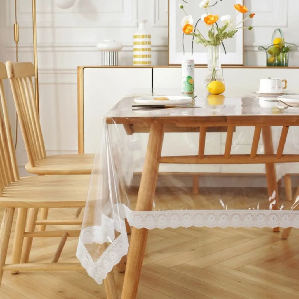 Toalha De Mesa Decorativa Inova 137X183Cm – Renda Transpar