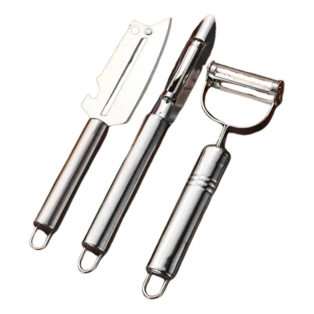 Kit Descascadores Legumes, Frutas Escama Peixe Queijo Inox