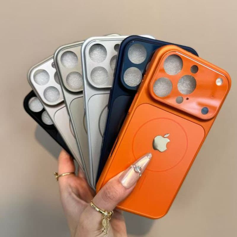 Novo Estilo De Transformação iPhone 17 Pro Max Para Ar 16 15 14 13 Textura De Metal Luz Nua Capa De Vidro Fosco