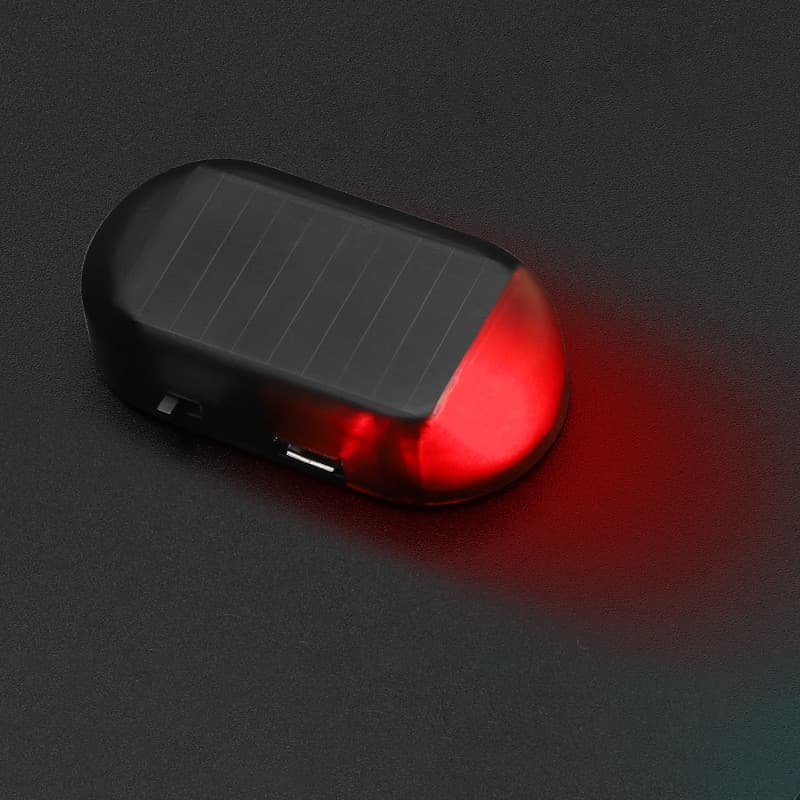 Alarme De Carro Falso Com Energia Solar , Luz LED , Aviso Anti-Roubo Piscante , Acessórios Para A Maioria Dos Carros