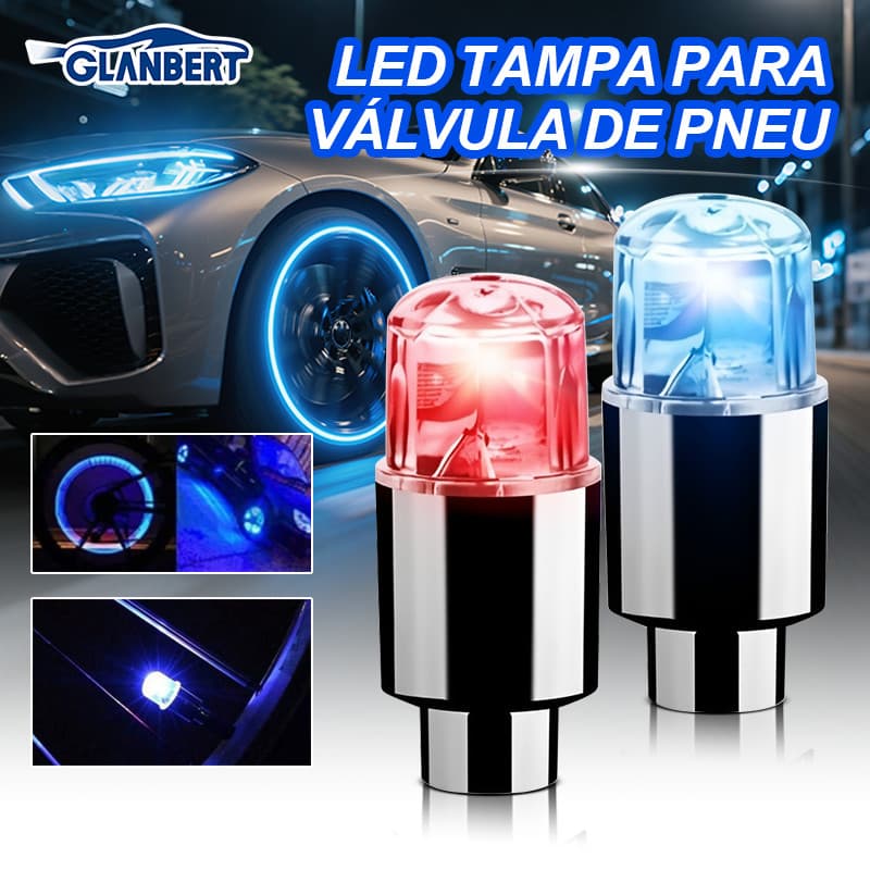 Novo 4 Pçs/set Carro Auto SUV Roda Pneu Válvula De Ar Haste LED Tampas Luz Capa Acessórios Para Motocicletas Bicicleta