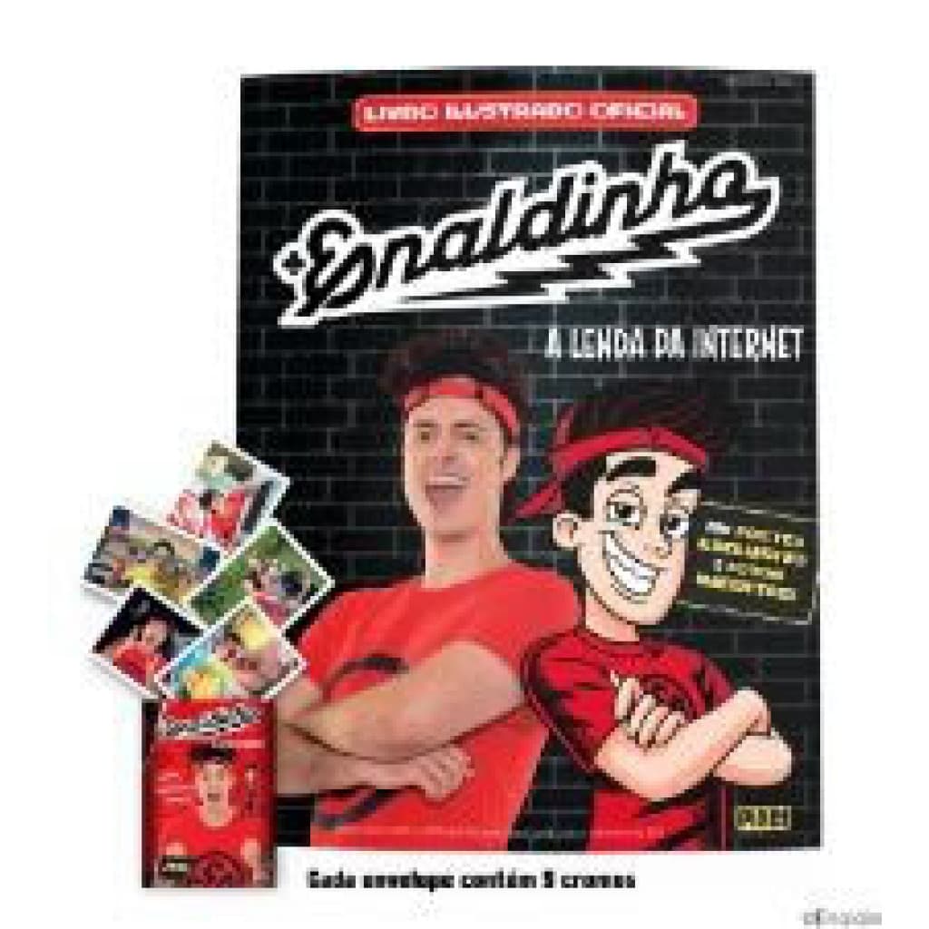 Kit álbum do Enaldinho 50 figurinhas a lenda da Internet