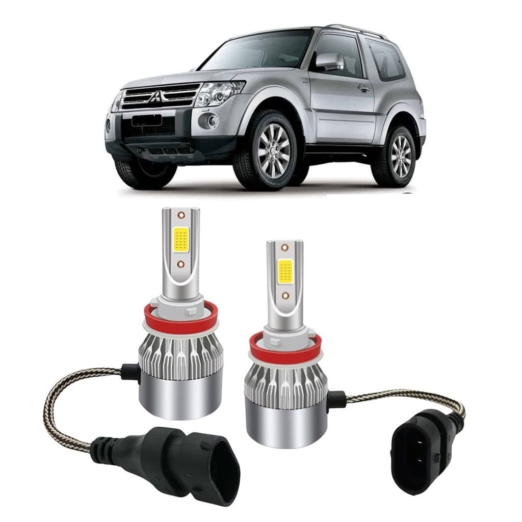 Par Lampada Super LED Farol de Milha Pajero Full 2008 2009 2010 2011 6000k H11