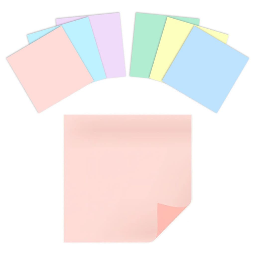 Kit Bloco de Anotação Escolar Colorido, Transparente e Pastel Nota Adesiva Com 300 500 600 Folhas