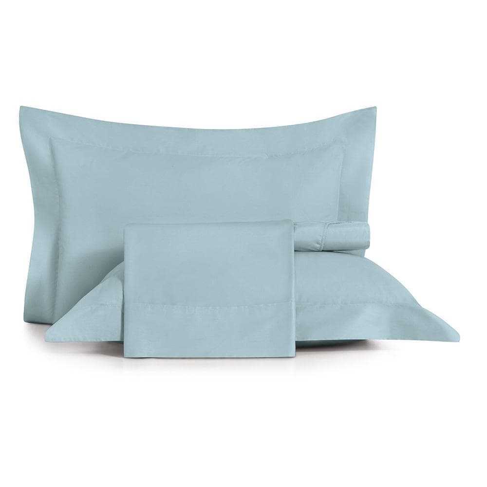Jogo de Cama Queen 4 Peças Altenburg Algodão Lux 200 Fios  Azul Etienne