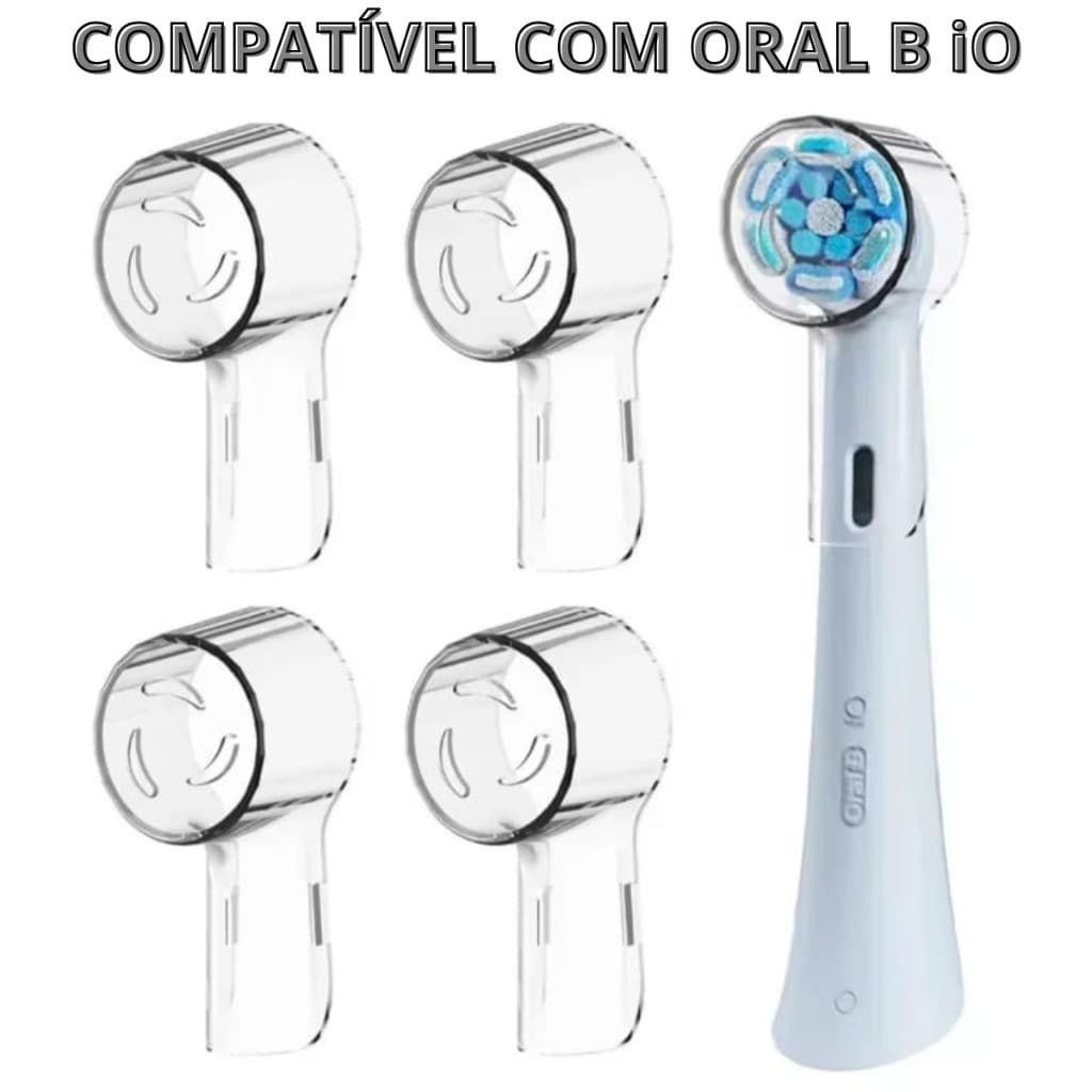 Kit 4 capinhas  para refil de escova elétrica compatível para oral B iO Series 2,3,4,5 E demais oral b