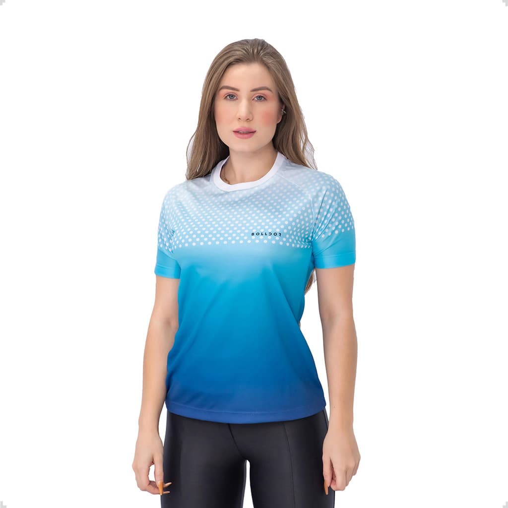 Blusa Feminina Babylook Dry Fit Esportiva Proteção UV Academia Treino