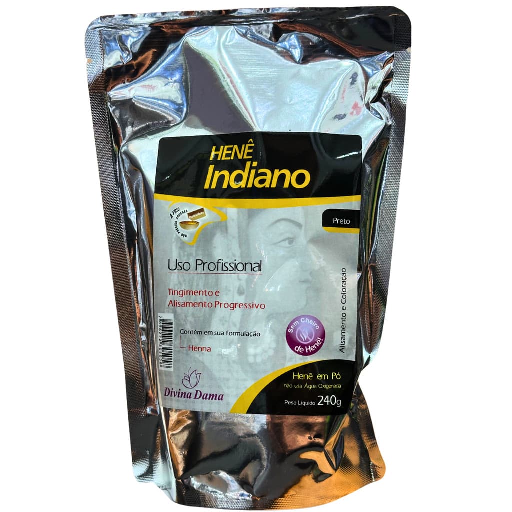 Henê Pó Indiano Divina Dama 240g Preto