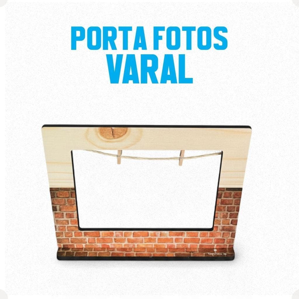 Porta Retrato Polaroid MDF Preto Para Fotos Decoração Parede Moderna
