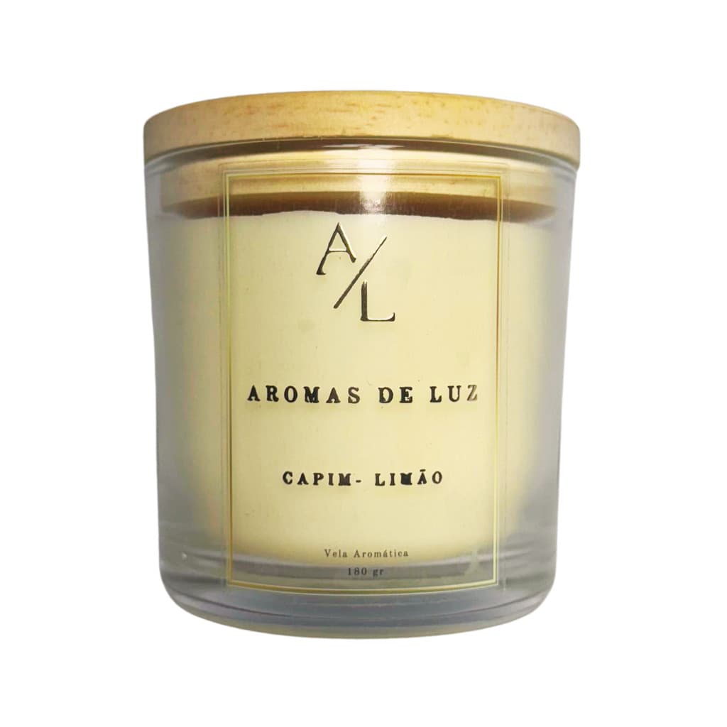 1 Vela Aromática Premium Aromas de Luz Fragrâncias 180g Cera de Coco e Pavio de Algodão