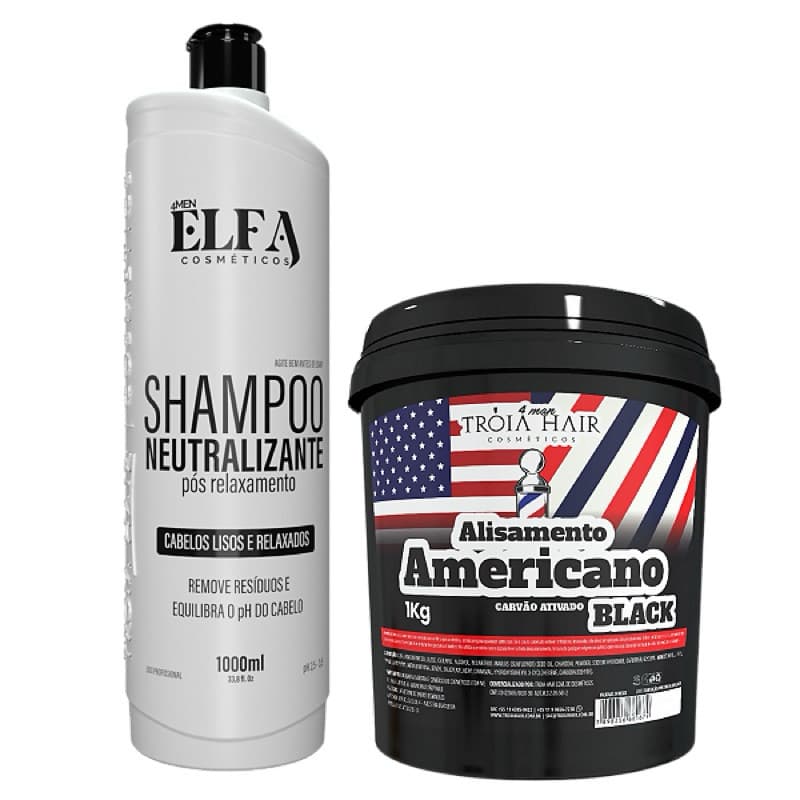 Kit Alisamento Americano Classic 1KG e Shampoo Neutralizante 1L
