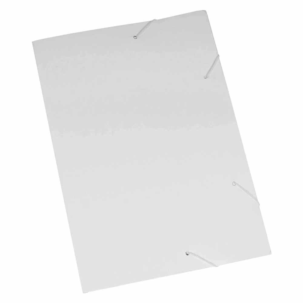 Pasta De Papel Papelão Cartonada Aba Elástico Branco 2004 Polycart - 20UN