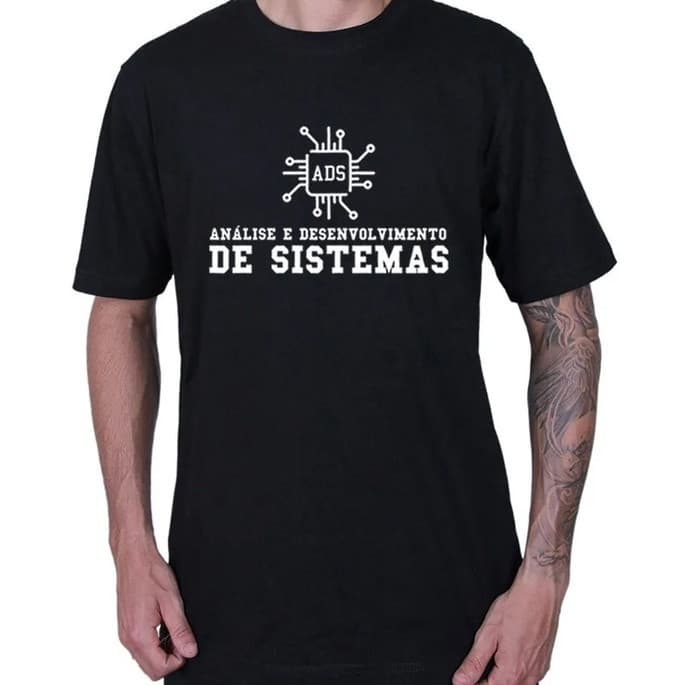 Camiseta Unissex Curso Análise E Desenvolvimento De Sistemas -  100% Algodão