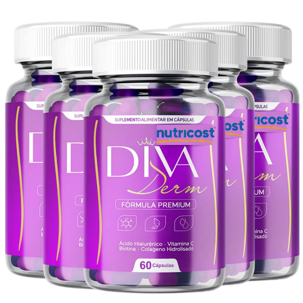 5 Diva Derm Premium 60 cápsulas - Original  Promoção