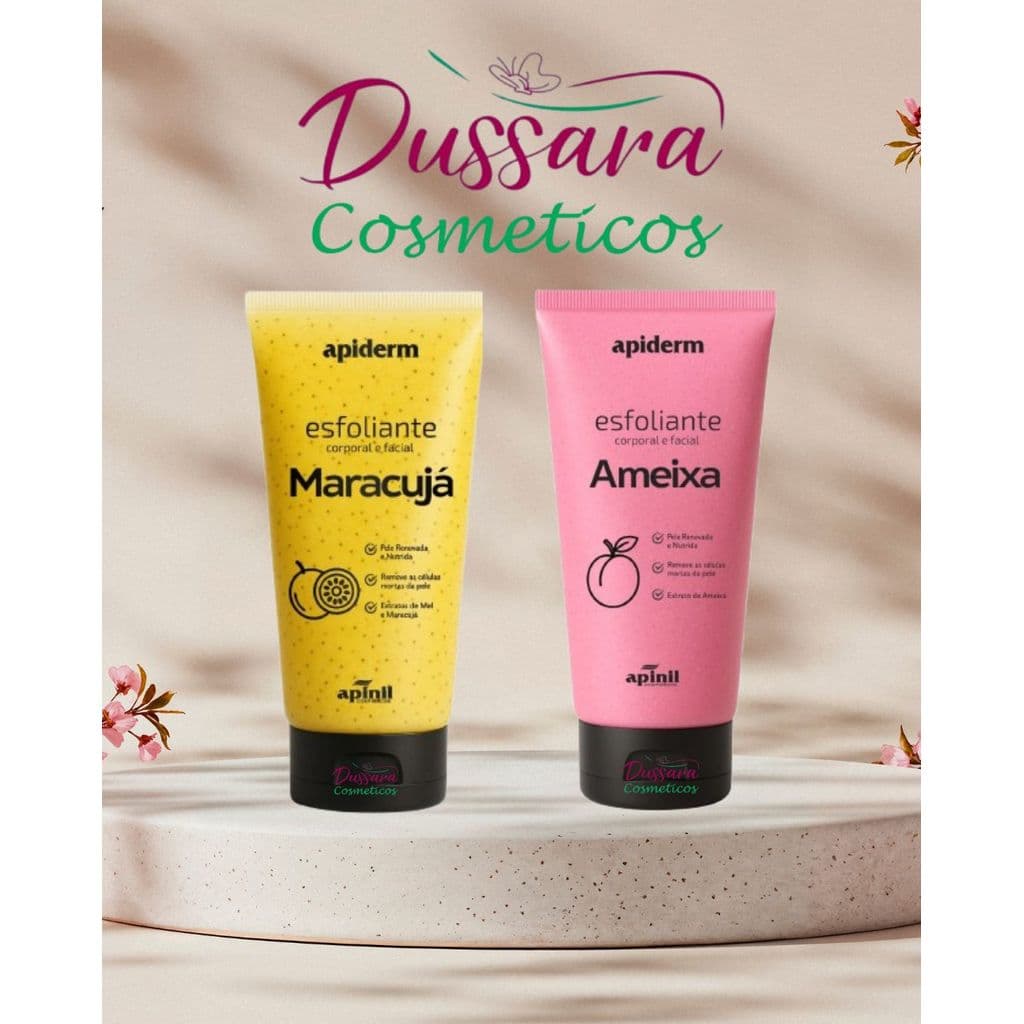 Esfoliante Corporal e Facial AMEIXA 190g Apinil +  Esfoliante Corporal e Facial Maracujá  190g Apini