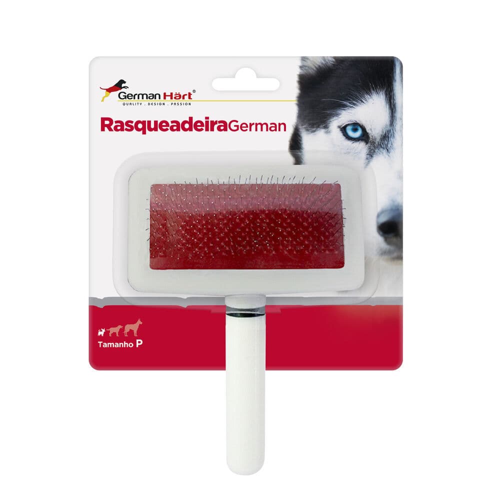 Rasqueadeira Branca para Cães e Gatos Dentes de Aço