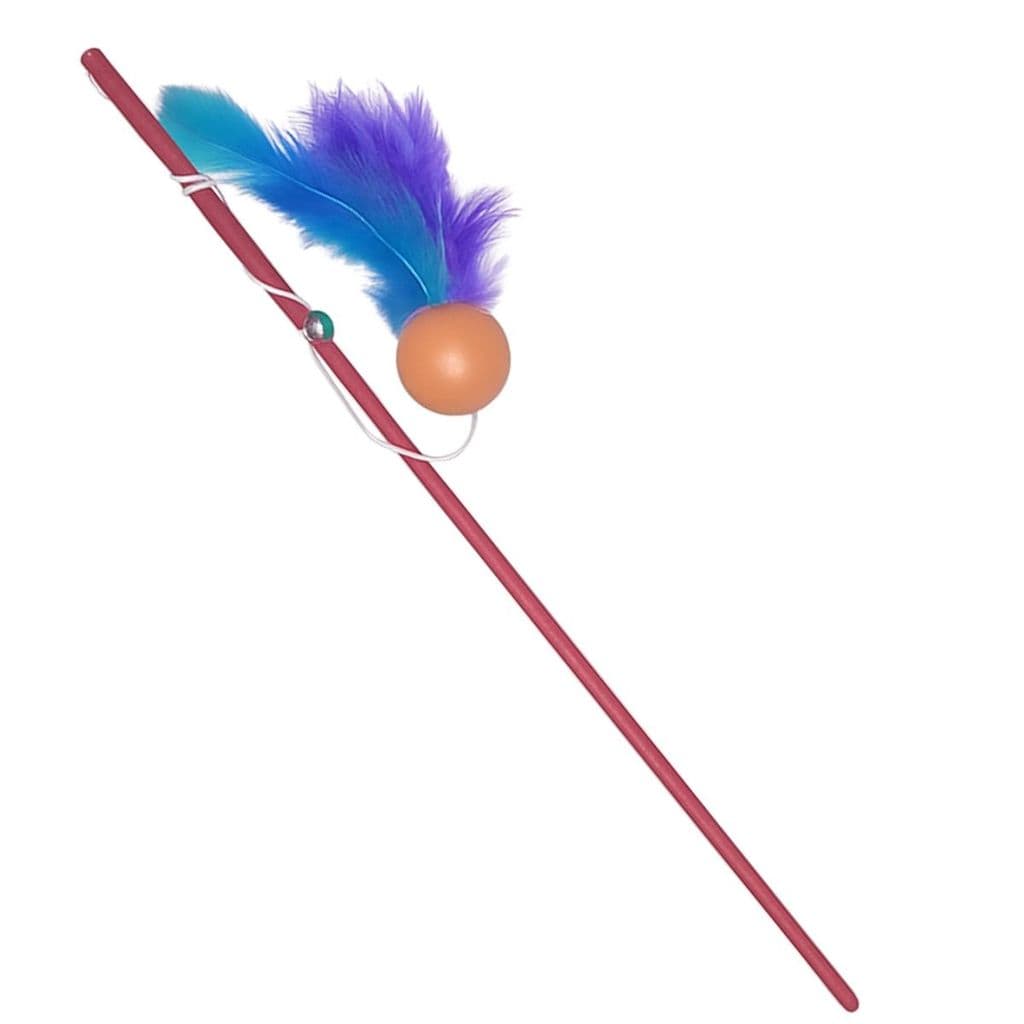 Brinquedo Varinha com Bolinha Segura Interativa Pet Gato