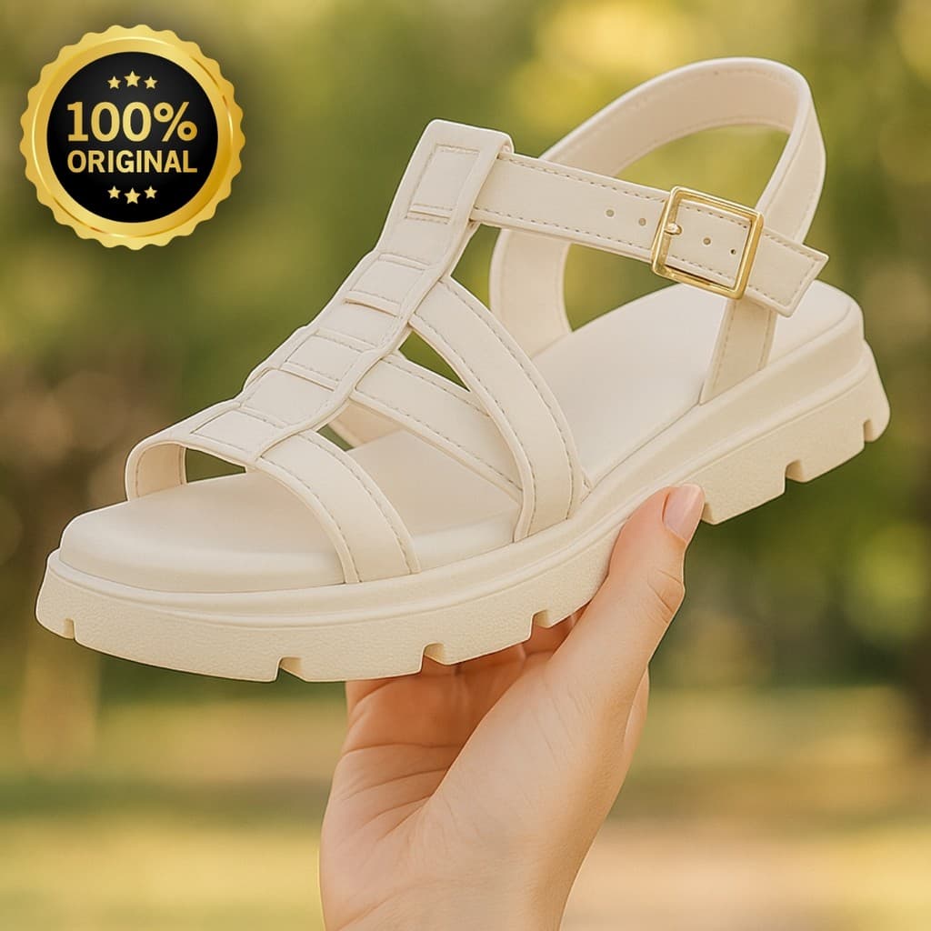 Sandália Feminina Tratorada com Fivela Confortável e Elegante para o Dia a Dia - Live