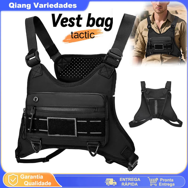 Bolsa Peitoral Esportiva Antissuor Com Faixa Refletiva