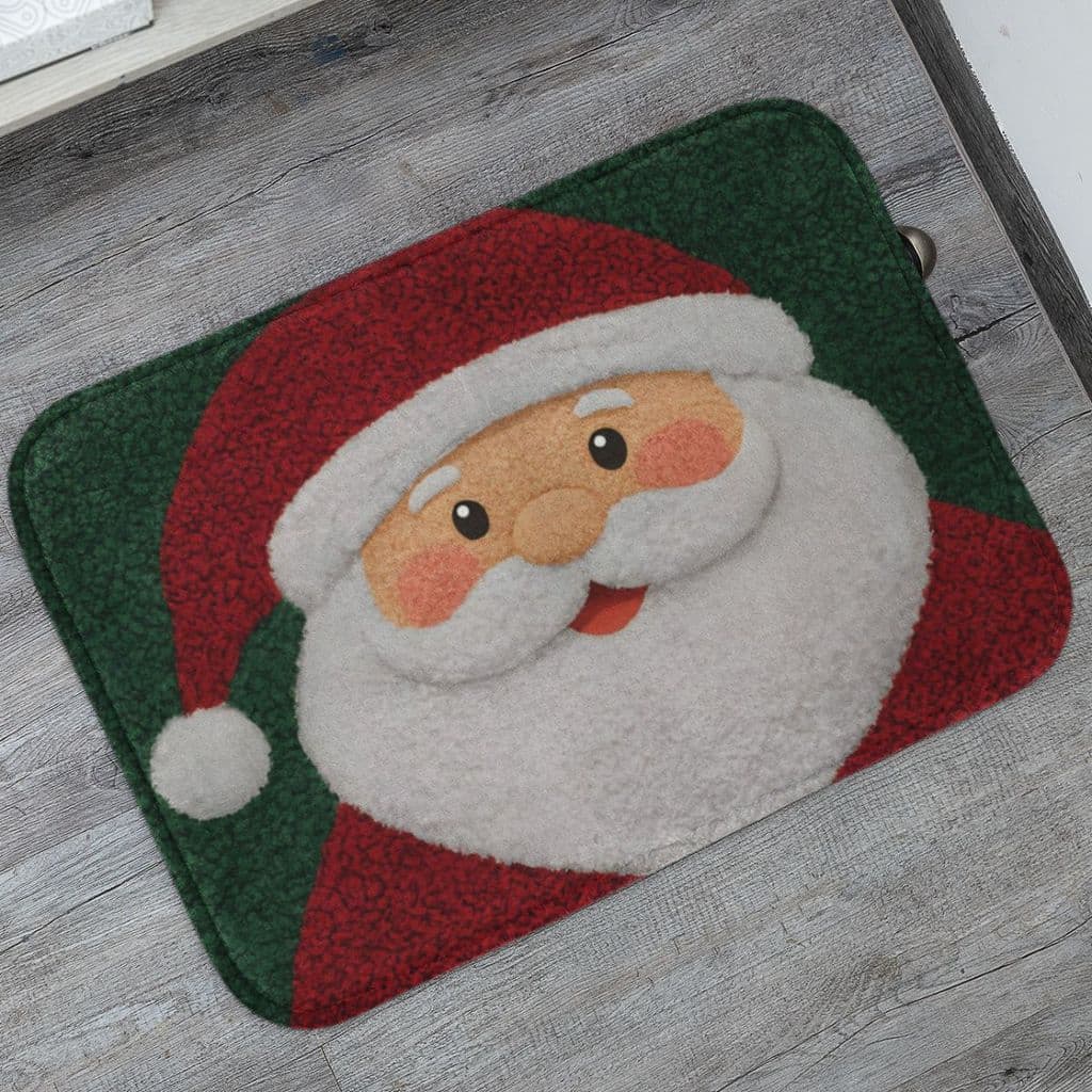 Tapete Porta de Entrada Natalino Boas Festas 55x35 Não Desliza 6693