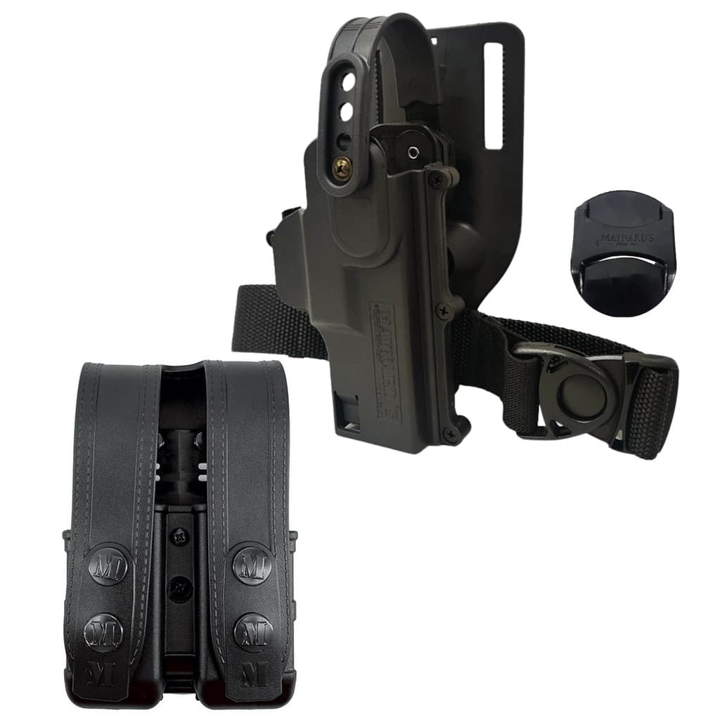 Coldre MC03F c/ Tira de perna + Porta Carregador Maynards NF
