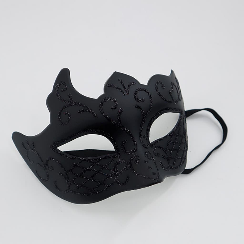 Máscara De Máscaras Masculina Pintada Com Pó Brilhante Estilo Veneza Adequada Para Bolas De Dramatização