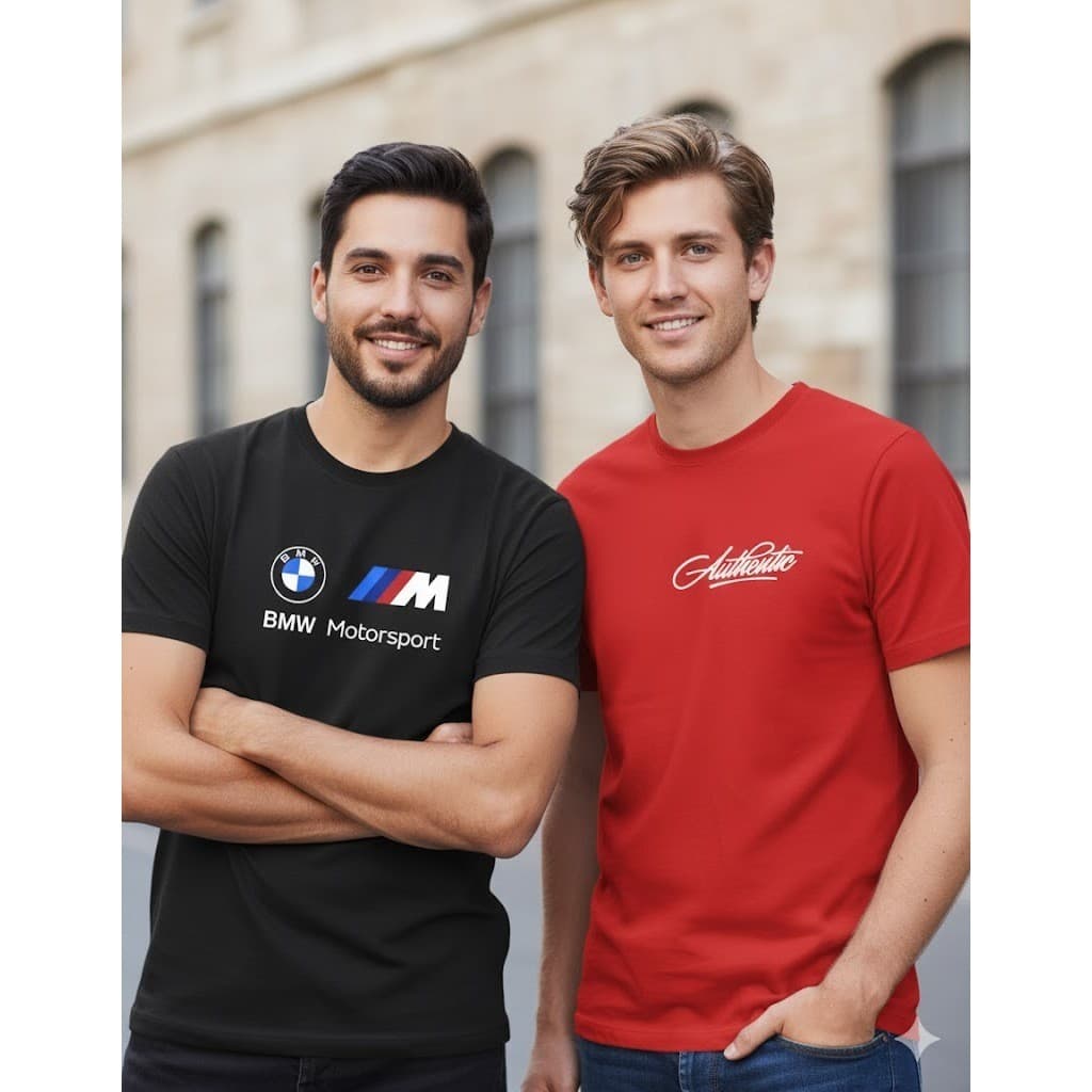 kit 2 camiseta blusa masculina streetwear preta e vermelha estampada confortavel premium