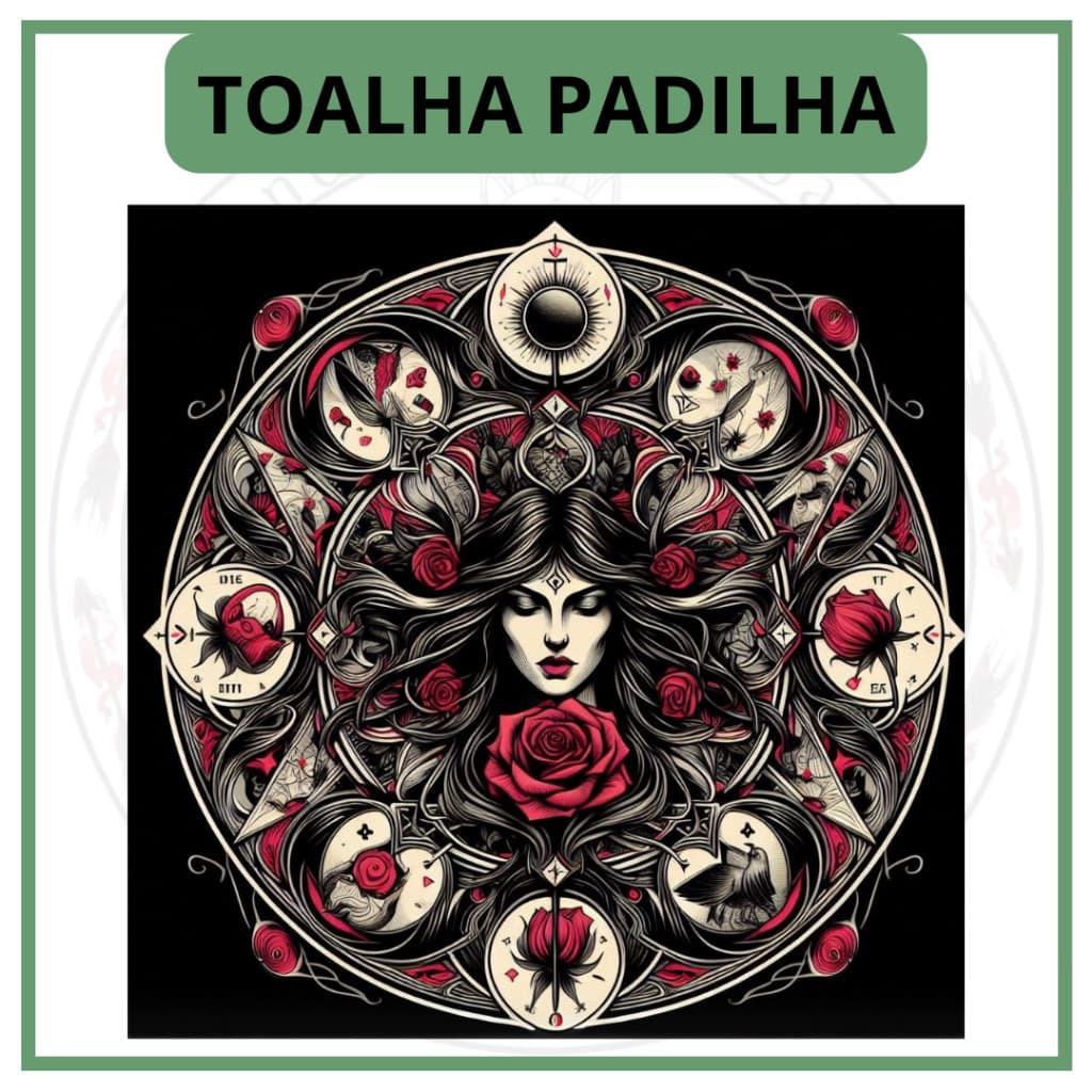 Toalha para Jogo de Tarot 0,70x0,70cm Padilha
