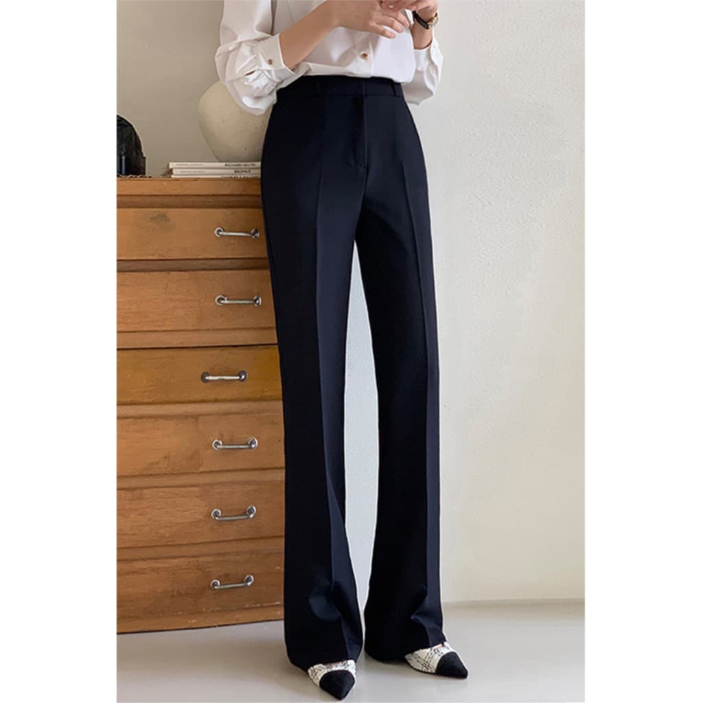 Terno profissional calças largas femininas verão 2026 novo estilo high-End cintura alta Drape ligeiramente queimado calç