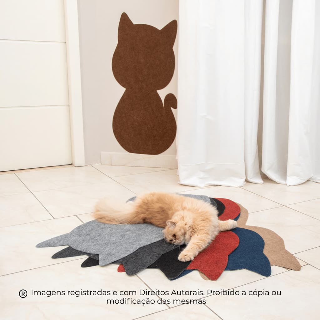 Arranhador Adesivo Gatão Premium para Gatos – Carpete Grande para Parede