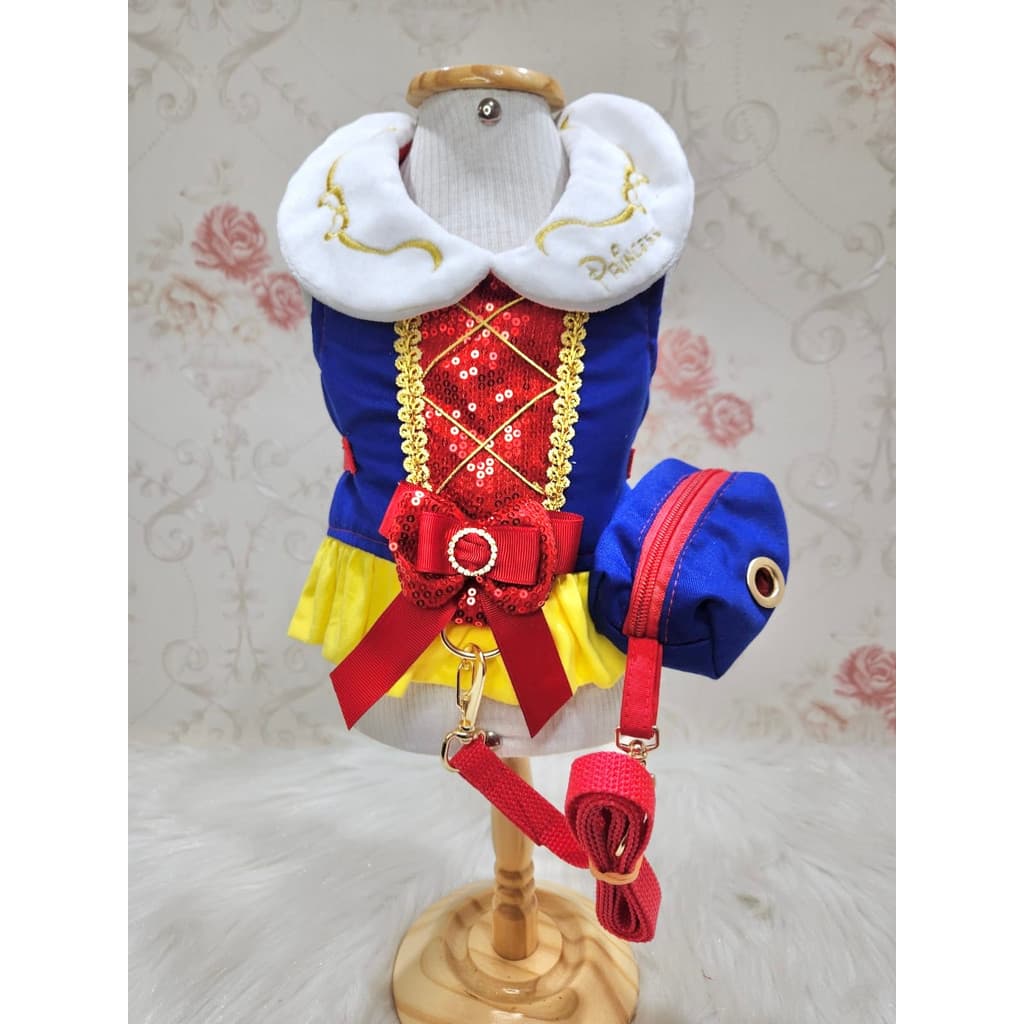 Peitoral Encanto de Neve com Porta Cata Caca para cachorro