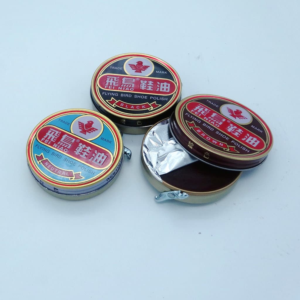 Asuka sapato polonês caixa de ferro couro sapato polonês couro cuidados depilação lubrificação preto marrom incolor bran