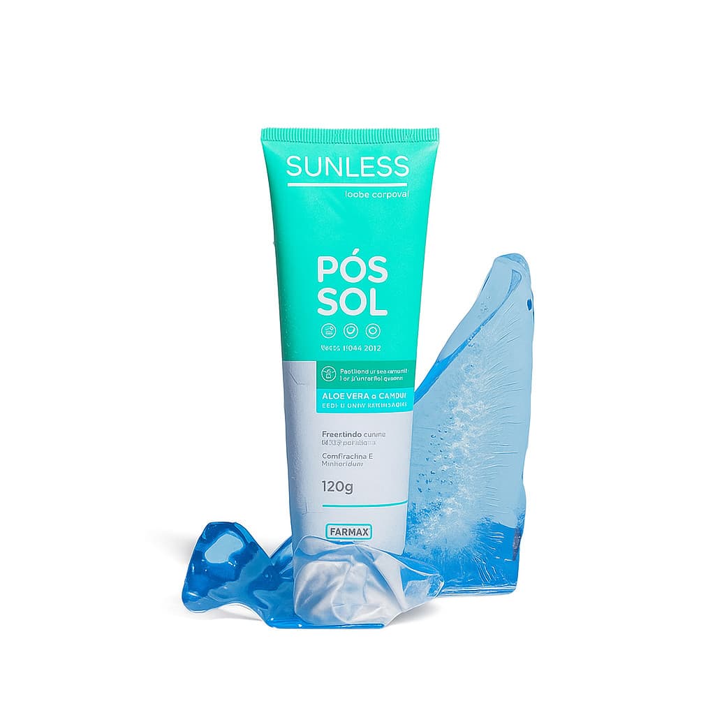 Loção Pós Sol Aloe Vera Camomila e Sunless 120g Refrescante