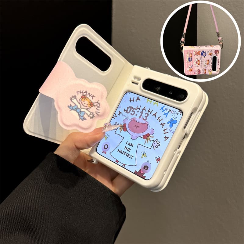 Capa Para Samsung Galaxy Z Flip7 Fofa De Desenho Animado coco girl De Telefone purax notebook pocket2 Couro mixflip2 zfl