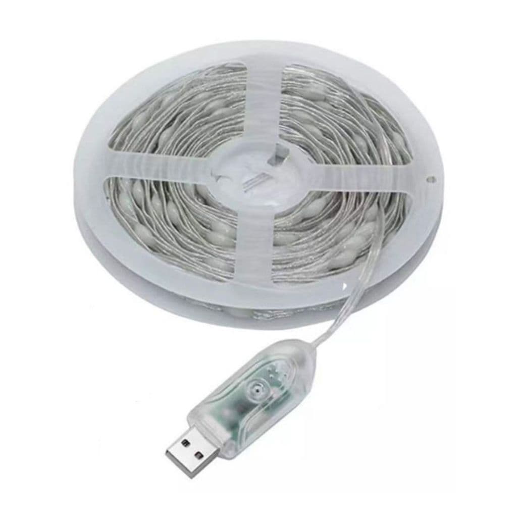Fita LED 20 Metros RGB Colorida C/ Controle Branco Decoração