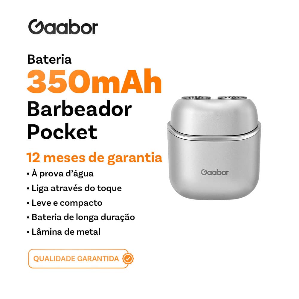 Gaabor Aparador Masculino Carregamento Barbeador Portátil à Prova dÁgua Dupla Bivolt Presente ER-T01