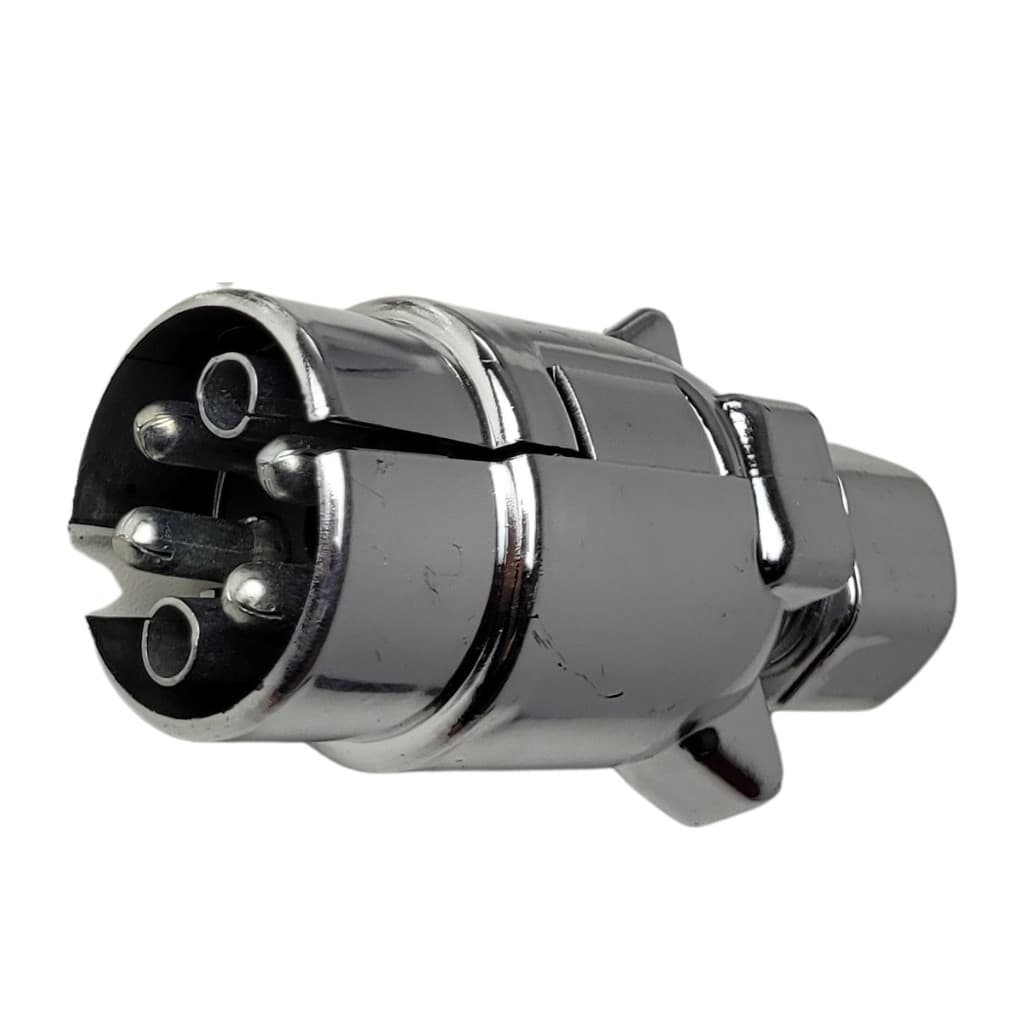 Plug Macho Cromado- Para Carretinha Reboque 6 PINOS