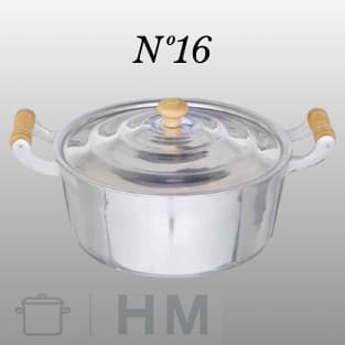 Panela Caçarola n°16 em Alumínio Batido Fundido Linha/Premium 1,2 Litros Cozinha