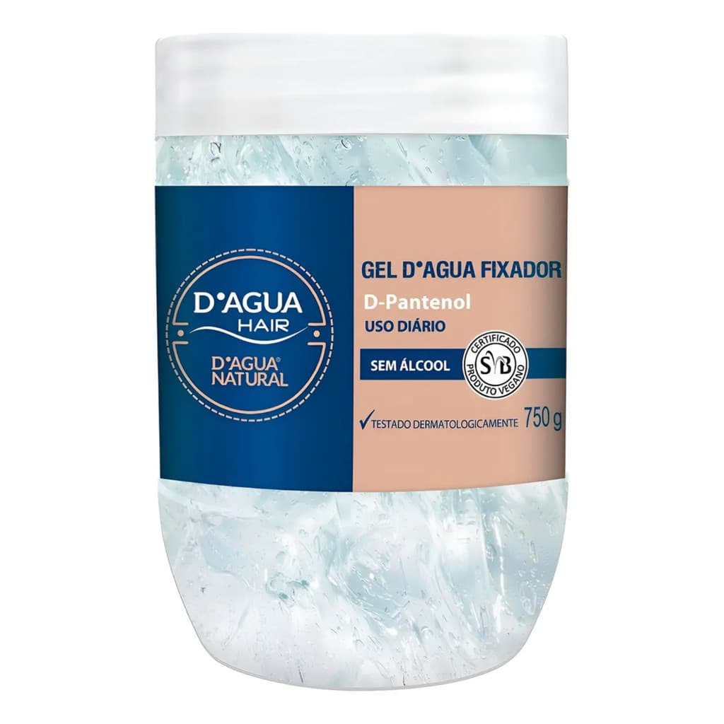 Gel Dagua Hair Fixador de Penteados Dagua Natural Em 750 Gramas