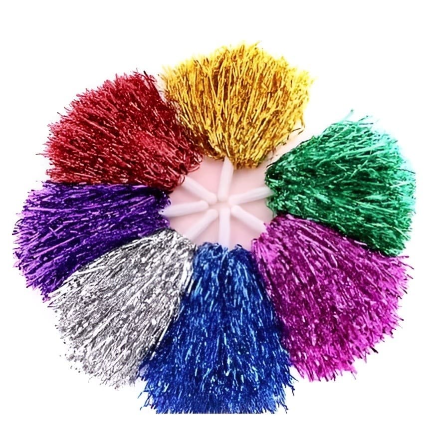 Pompom Metalizado para Festas | Decoração Festa Balada Painel Fundo Foto | Várias Cores