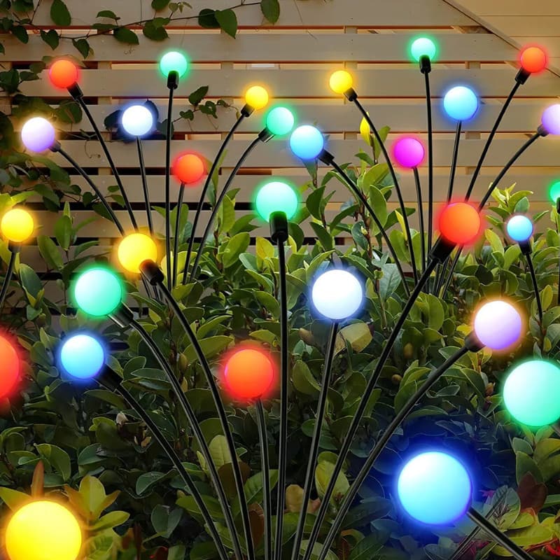 Kit 2 Luminárias Vagalume Placa Luzes Solares 10 Leds – Iluminação Decorativa Jardim Externa