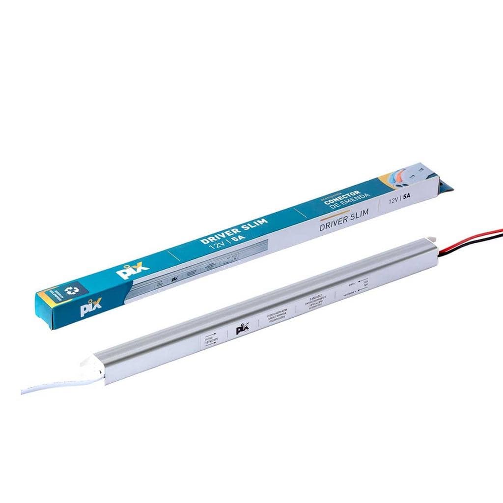 Kit Fita Led Pix 5M 3K + Fonte Slim 12V 5A 60W