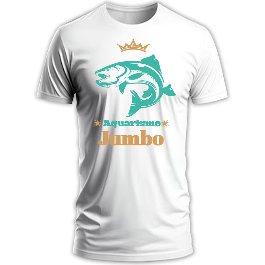 Camiseta Camisa masculina Aquarismo Jumbo Aquarista Peixe Tucunaré