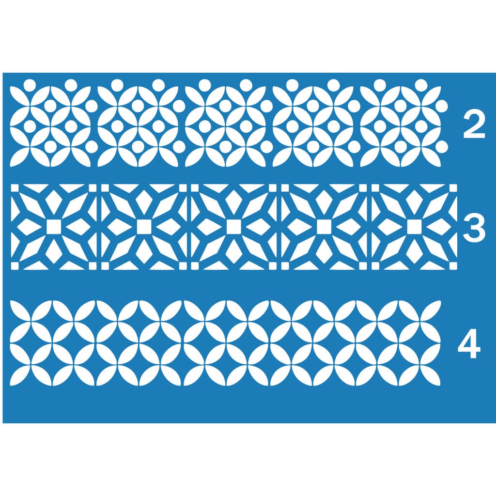 Stencil barrado azulejos pintura em tecido decoração de cozinha pano prato