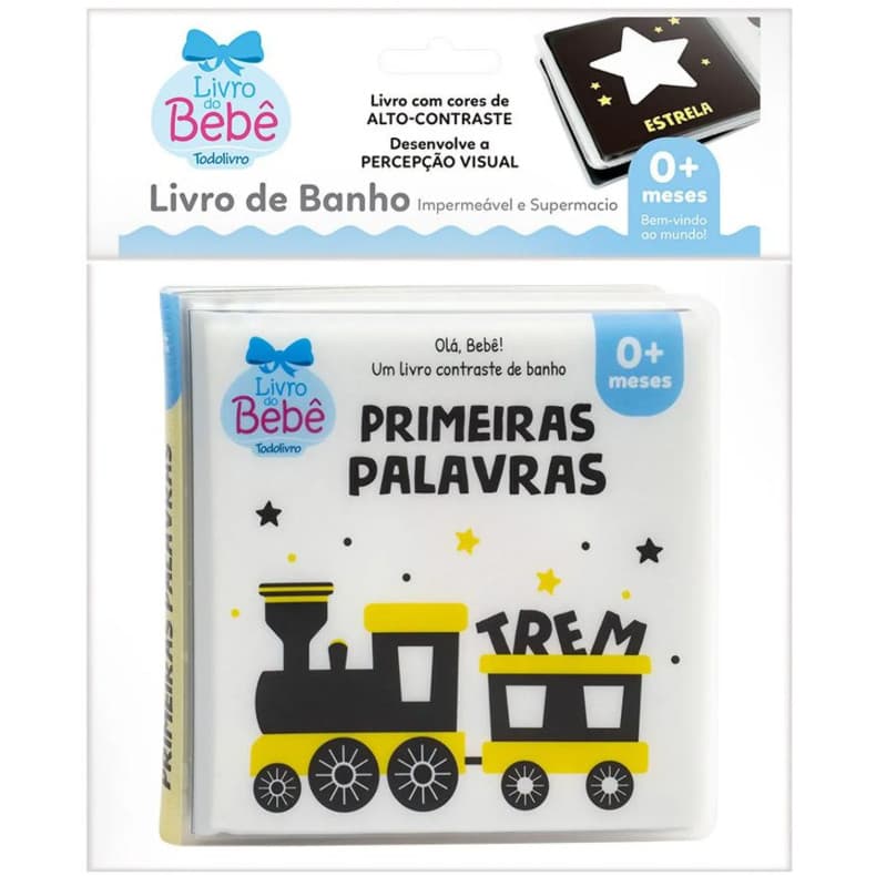Olá, Bebê! – Um Livrinho Contraste de Banho: Primeiras Palavras | Livro de Banho Infantil