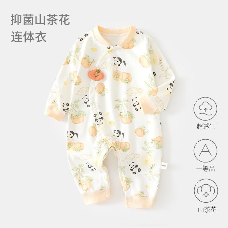 Macacão de bebê macacão de bebê camélia bebê recém-nascido primavera outono lua cheia macacão masculino feminino bebê in