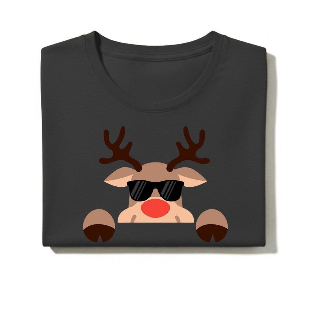Camiseta Premium Básica T-shirt Rena Natal 100% Algodão ultra conforto