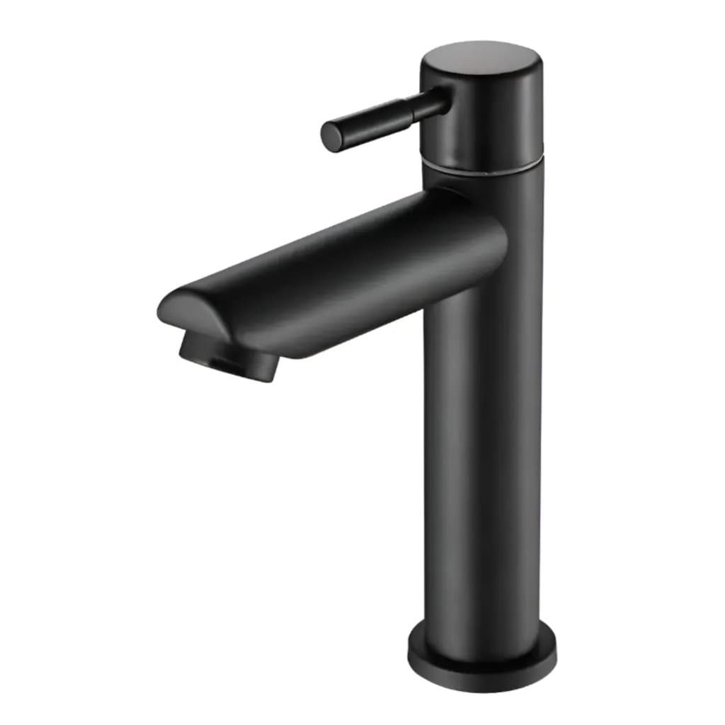 Torneira de mesa Pia Cuba para Banheiro Lavatório Lavabo Bica Baixa Redonda Preto Fosco